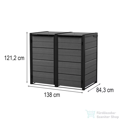 Curver Hide away kültéri szemetes tároló 240 l  szürke 261887