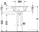 Duravit Darling New 55x48 mosdó, 1 csaplyukkal 2621550000 ( 262155 )