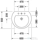 Duravit Darling New 65x55 mosdó 2621650000 ( 262165 )