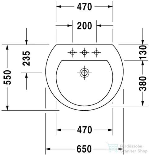 Duravit Darling New 65x55 mosdó 2621650000 ( 262165 )