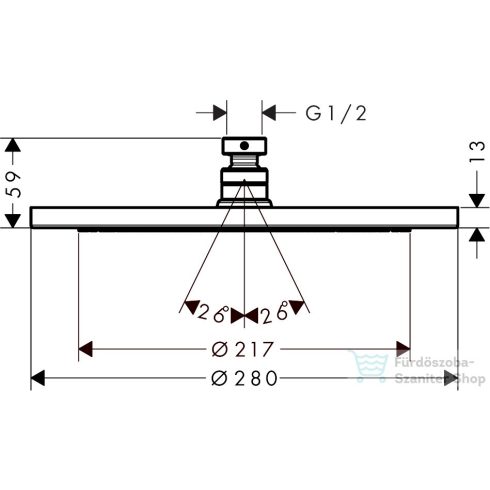 Hansgrohe HG Croma 280 1jet fejzuhany EcoSmart 9 l/perc 26221000