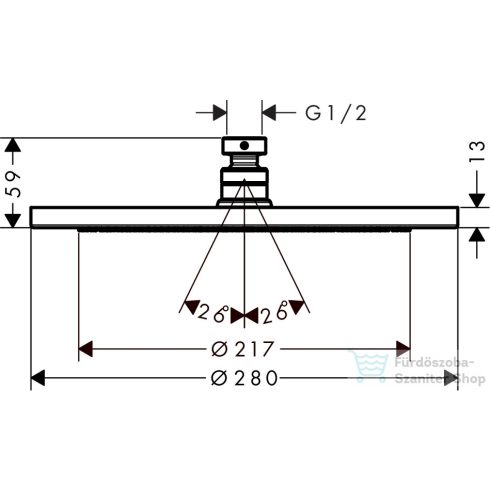 Hansgrohe Croma 280 Air 1jet fejzuhany EcoSmart 9 l/perc polírozott arany hatású 26221990