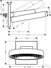 Hansgrohe Rainfinity 250 fejzuhany, 1jet, fali csatlakozóval, króm 26226000
