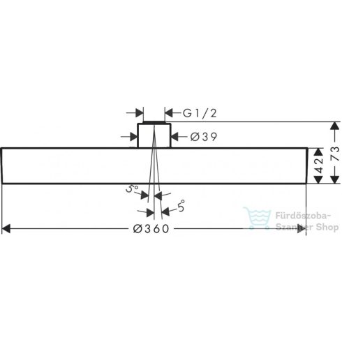 Hansgrohe Rainfinity 360 1jet szálcsiszolt bronz fejzuhany 26231140