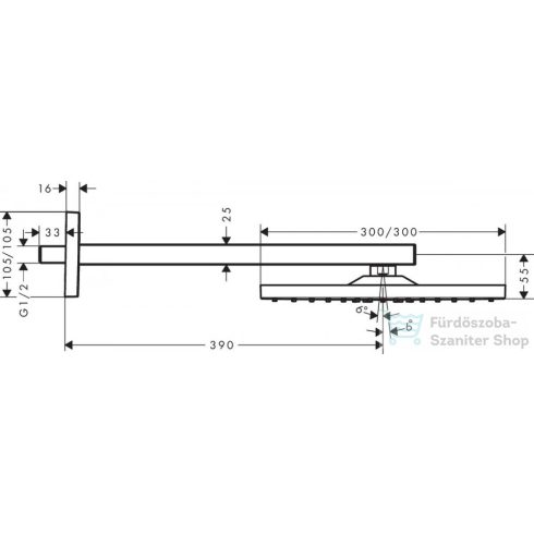 Hansgrohe Raindance E Fejzuhany 300 1jet zuhanykarral 26238700