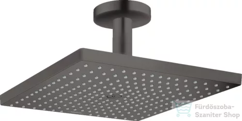 Hansgrohe RAINDANCE E 300 1jet EcoSmart fejzuhany 10 cm-es mennyezeti csatlakozással, szálcsiszolt fekete króm 26251340