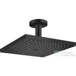   Hansgrohe RAINDANCE E 300 1jet EcoSmart fejzuhany 10 cm-es mennyezeti csatlakozással, matt fekete 26251670