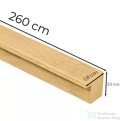 Leziter Végzáróléc bambusz hatású 260x2,5x1,8 cm 262518-Bamboo