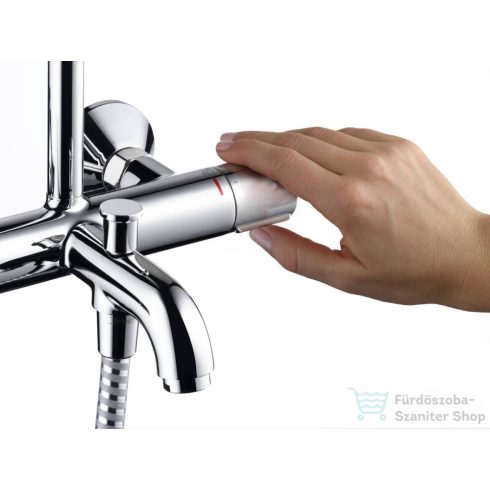 Hansgrohe VERNIS SHAPE Showerpipe 230 1 jet, termosztátos zuhanyrendszer kádtöltővel, króm 26284000