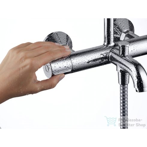 Hansgrohe VERNIS SHAPE Showerpipe 230 1 jet, termosztátos zuhanyrendszer kádtöltővel, króm 26284000