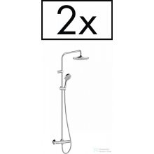   Hansgrohe VERNIS BLEND Showerpipe 200, 1 jet, termosztátos zuhanyrendszer 2 db-os projekt csomag, króm 26285000