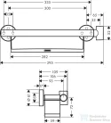 Hansgrohe HG kapaszkodó Comfort w/ Porter a.shelf 26328400