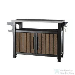   Curver Decocoat unity műanyag xl kerti grill asztal 207l dió 263918