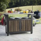 Curver Decocoat unity műanyag xl kerti grill asztal 207l dió 263918