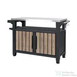   Curver Decocoat unity műanyag xl kerti grill asztal 207l kőrisfa 263919