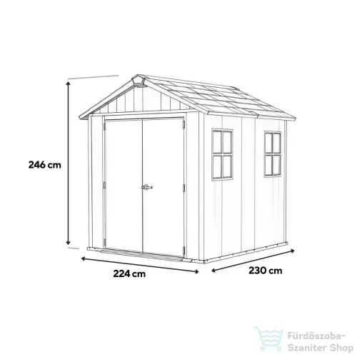 Curver Apex 7,5x7/7x7,5 műanyag kerti ház dió 263956