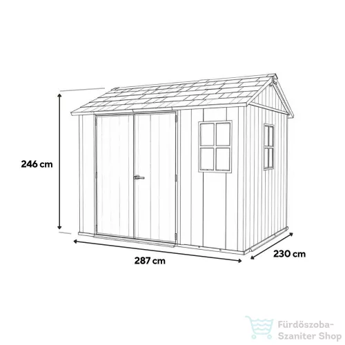 Curver Apex 7,5x9/9x7,5 műanyag kerti ház dió 263958