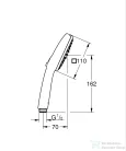 Grohe VITALIO Comfort 110 2 funkciós kézizuhany,króm/fekete 26397001