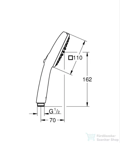 Grohe VITALIO Comfort 110 2 funkciós kézizuhany,króm/fekete 26397001