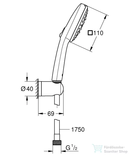 Grohe VITALIO Comfort 110 zuhanyszett 2 funkciós fejjel,króm 26399001