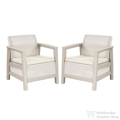Curver Scandi linea duo kerti fotel kavicsszürke-bézs 264050