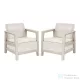 Curver Scandi linea duo kerti fotel kavicsszürke-bézs 264050
