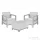 Curver Scandi Balcony linea set kerti bútor garnitúra hamuszürke-világosszürke 264051_264049