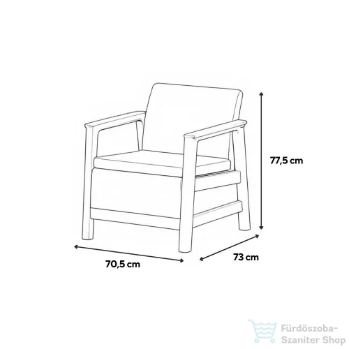 Curver Scandi Balcony linea set kerti bútor garnitúra hamuszürke-világosszürke 264051_264049