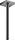 Hansgrohe AXOR SHOWERSOLUTIONS 30 cm-es mennyezeti zuhanykar, polírozott fekete króm 26438330