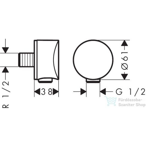 Hansgrohe HG FixFit S fali szereléshez DN15 króm 26453000