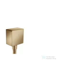   Hansgrohe Fixfit Square fali csatlakozás visszafolyásgátlóval és szintetikus gömbcsuklóval, szálcsiszolt bronz 26455140