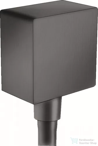 Hansgrohe Fixfit Square fali csatlakozás visszafolyásgátlóval és szintetikus gömbcsuklóval, szálcsiszolt fekete 26455340