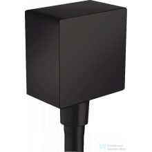   Hansgrohe Fixfit Square fali csatlakozás visszafolyásgátlóval és szintetikus gömbcsuklóval, matt fekete 26455670