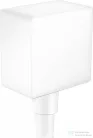 Hansgrohe Fixfit Square fali csatlakozás visszafolyásgátlóval és szintetikus gömbcsuklóval, matt fehér 26455700