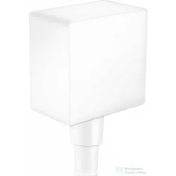   Hansgrohe Fixfit Square fali csatlakozás visszafolyásgátlóval és szintetikus gömbcsuklóval, matt fehér 26455700