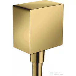   Hansgrohe Fixfit Square fali csatlakozás visszafolyásgátlóval és szintetikus gömbcsuklóval, polírozott arany hatású 26455990