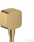 Hansgrohe Fixfit fali csatlakozás visszafolyásgátlóval és szintetikus gömbcsuklóval, szálcsiszolt bronz 26457140