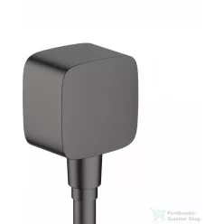   Hansgrohe Fixfit fali csatlakozás visszafolyásgátlóval és szintetikus gömbcsuklóval, szálcsiszolt fekete 26457340