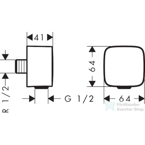 Hansgrohe Fixfit fali csatlakozás visszafolyásgátlóval és szintetikus gömbcsuklóval, polírozott arany hatású 26457990