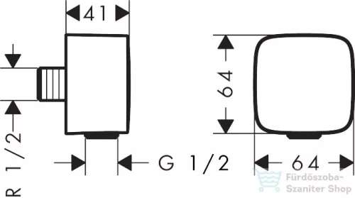 Hansgrohe Fixfit fali csatlakozás visszafolyásgátlóval és szintetikus gömbcsuklóval, polírozott arany hatású 26457990