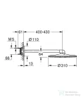 Grohe Rainshower Smartactive 310 2 funkciós fejzuhany 43 cm-es zuhanykarral,Supersteel 26475DC0