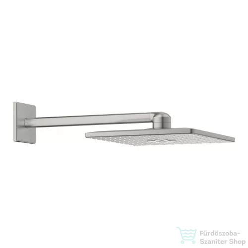 Grohe Rainshower Smartactive 310 Cube 2 funkciós fejzuhany 43 cm-es zuhanykarral,Supersteel 26479DC0