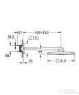 Grohe Rainshower Smartactive 310 Cube 2 funkciós fejzuhany 43 cm-es zuhanykarral,Brushed Cool Sunrise 26479GN0