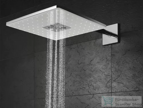 Grohe Rainshower Smartactive 310 Cube 2 funkciós fejzuhany 43 cm-es zuhanykarral,Hold fehér 26479LS0
