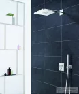 Grohe Rainshower Smartactive 310 Cube 2 funkciós fejzuhany 43 cm-es zuhanykarral,Hold fehér 26479LS0