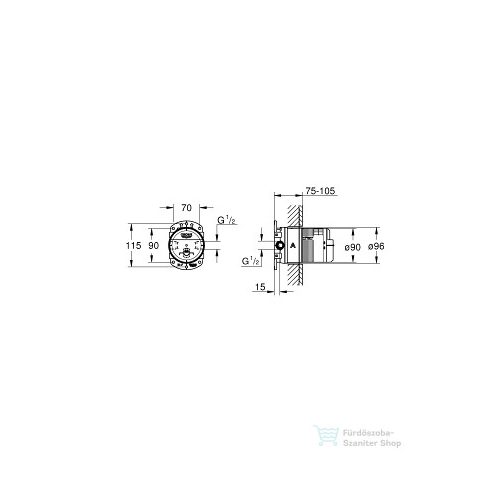 Grohe RAINSHOWER univerzális beépítő doboz, 1/2″ 26484000