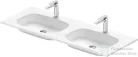 Duravit SIVIDA 129x48,5 cm-es beépíthető dupla mosdó, matt szatén fehér 2650043200