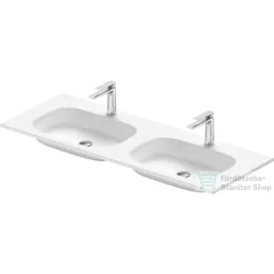   Duravit SIVIDA 129x48,5 cm-es beépíthető dupla mosdó, matt szatén fehér 2650043200