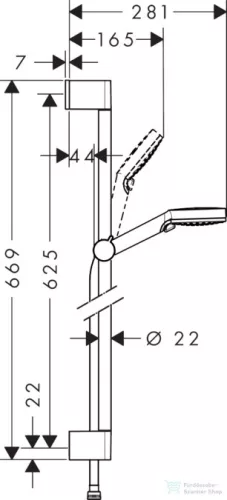 Hansgrohe HG Crometta Vario 9l Unica szett 650mm 26534400
