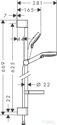Hansgrohe Crometta Vario/Unica Croma zuhanyszett Casetta C szappantartóval 26553400
